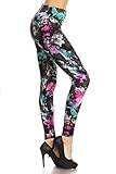 Leggings Depot Ultra Soft Women's Popular BEST Printed Fashion Leggings Group2 (Watercolor)