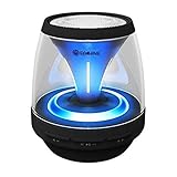 UIUIUS Bluetooth Speakers, Portable Bluetooth Speaker with Lights, FM Radio, Compatible with iPhone, iPad, Samsung and More, Black