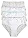 Buyless Fashion Girls Comfy 100% Cotton White Briefs With Colored Trim (4 Pack)