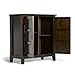 Simpli Home Burlington Solid Wood Low Storage Cabinet, Espresso Brown