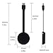 ATETION WiFi Wireless Display Dongle 1080P Mini Receiver Sharing HD Video from Projectors Cell Phones Tablet PC Support Airplay/Chromecast/Chromecast Tv/Miracast/Miracast Dongle for Tv