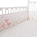 Lambs & Ivy Confetti Heart 4 Piece Crib Bumper, Pink/Gold