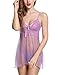 OnlyFuns Women Babydoll Sexy Lingerie Transparent Sleepwear Lace Chemises Outfit
