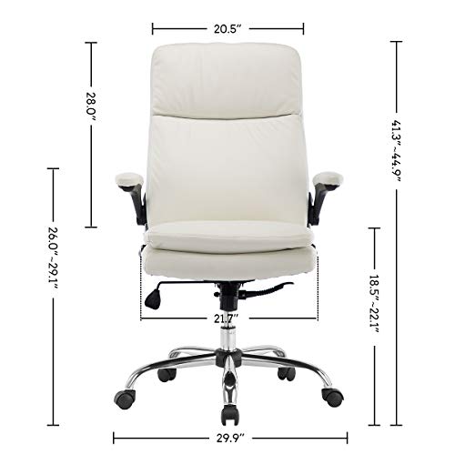 KERMS High Back Bonded Leather Executive Office Chair, Adjustable