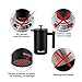 Double-Wall 304 Stainless Steel French Press Coffee Maker - 34 oz, Vacuum Insulated Tea Brewer Pot with 4 Level Filtration System - Extra 2pcs Filters Included - 8 Cup/1000ml
