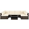 SONGMICS 7-Piece Patio Furniture Set, Outdoor Sectional Sofa Couch, Handwoven PE Wicker Rattan Patio Conversation Set…