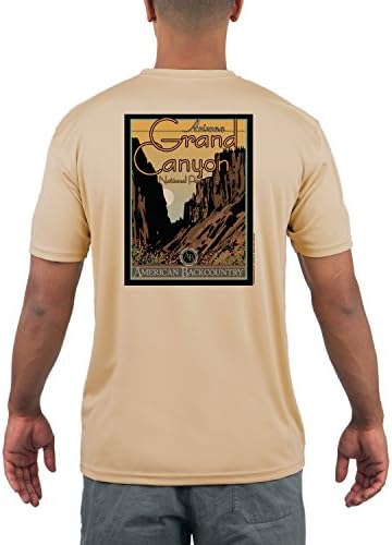Grand Canyon National Park Men's UPF 50+ Performance Short Sleeve T-shirt Small Vegas Gold
