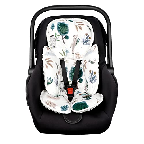 CARUILI 2-in-1 Baby Carseat Head Support, Infant Car Seat Insert