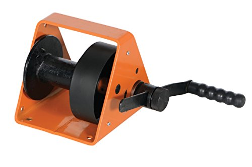 Vestil HWG-600 Manual Hand Winch with Horizontal Handle, 600 lbs Capacity, 3/16" Wire Rope, 9-1/2" Length x 7-7/8" Width x 7-7/8" Height - Image 3