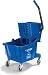 Carlisle 3690814 Commercial Mop Bucket with Side Press Wringer, 26 Quart Capacity, Blue primary