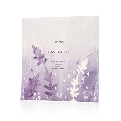 Thymes – Lavender Bath Salts – Soothing Combination of Epsom and Sea Salt for Relaxing Bath Soak – 2 oz