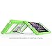 MoKo iPad Mini 3 / 2 / 1 Case, Silicone + White Hard Polycarbonate Protector with Foldable Stand Cover Case for Mini 3, Mini 2 and Mini (2012 1st gen), GREEN (Will not fit iPad Mini 4)