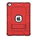 iPad Mini 5 Case, iPad Mini 4 Case, Hybrid Three Layer Armor Shockproof Rugged Drop Protection Cover Case Built with Kickstand for iPad Mini 4/5 7.9 Inch (Red+Black)
