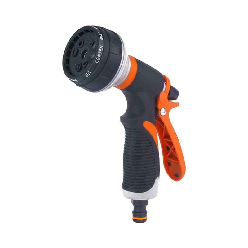 Photo 1 of Garden Hose Nozzle, with 8 Adjustable Spray Patterns, High Pressure Hand Sprayer with Flow Control, Best for Watering Plant & Lawn, Washing Car Cleaning & Showering Pet,