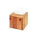 J JACKCUBE Design Premium Bamboo Tissue Box Cover – Modern Square Design for Home, Office, and Bathroom – Eco-Friendly and Durable Tissue Holder - MK273A
