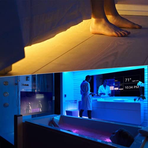 CHARKEE 130ft LED Strips Lights (65.6ft*2) Full Color Sync Music