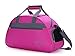 MIER 20 Inches Sports Gym Bag Travel Duffel Bag with Shoes Compartment for Women and Men (Pink)