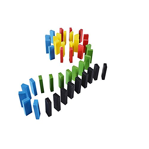 Weoxpr 54 Pcs Colorful Wooden Deluxe Stacking Game—Best Stacking Game For Party Gifts For Kids Both Boys And Girls. Perfect Birthday Presents .Good For Intellectual Development（Multicolour） - Thumbnail 2
