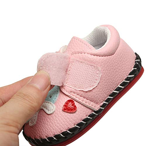 HsdsBebe Baby Boys Girls Pu Leather Hard Bottom Walking Sneakers