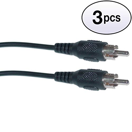 GOWOS (3 Pack) RCA Audio/Video Cable, RCA Male, 6 Feet