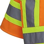 Pioneer-High-Visibility-Tricot-Sleeved-Safety-Vest-Reflective-Tape-4-Pockets-Orange-Unisex-2XL-V1023550U-2XL