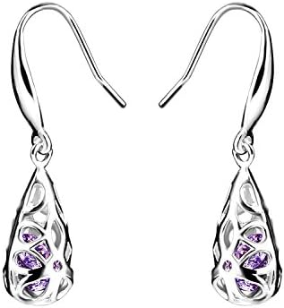 925 Sterling Silver Cubic Zirconia Teardrop Fashion Jewelry Dangle Earrings for Women &amp; Girls by Slotte