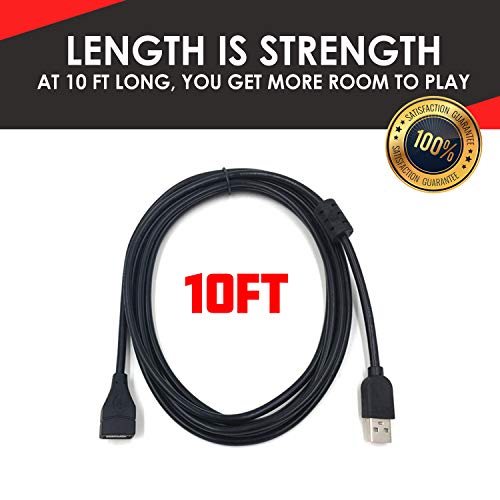 Controller Extension for Playstation Classic Cable (2 Pack) 3 Meters