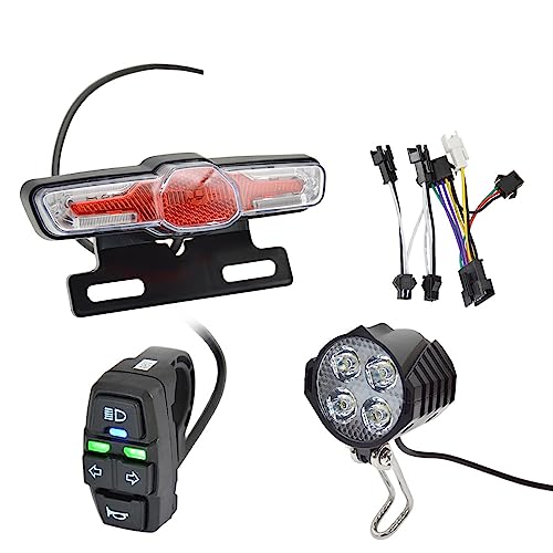 Gaderth Ebike Headlight and Tail Light Sets, LED Night Spotlight