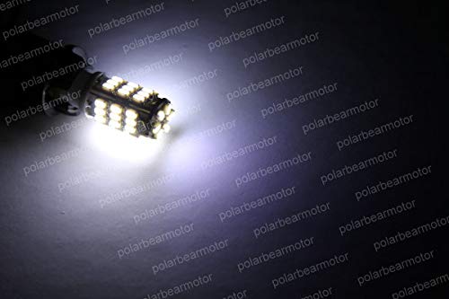 EZ Motoring 2pcs 42-SMD T15 12V LED Replacement Light Bulbs + STICKER 921 912 906 - White