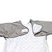 LUXJA Baby Waterproof Sleeved Bib, Long Sleeve Bib for Toddler (6-24 Months), Gray Chevron