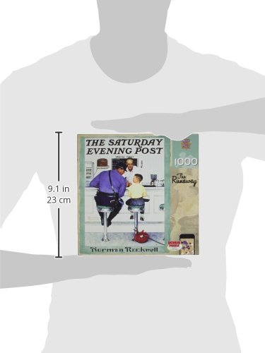 MasterPieces Saturday Evening Post Runaway Jigsaw Puzzle, Art by Normal Rockwell, 1000-Piece