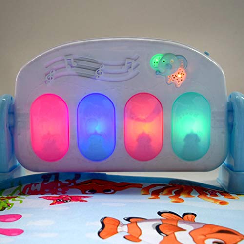 kaimu Infant Baby Music Game Early Education Puzzle Lighting Fitness Toys Jackets Blue