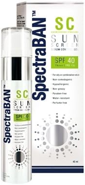 2 X Spectraban Sc Sebum Control Gel Sunscreen Oily/Sensitive Skin Spf40 Pa+++ #H016