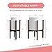 Mid Century Plant Stand – Adjustable Modern Indoor Plant Holder – Brown Planter Fits Medium & Large Pots Sizes 8 9 10 11 12 inches (Not Included) (Adjustable Width: 8-12″ x 16″ Tall, Dark Brown)thumb 3