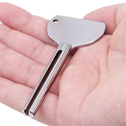JKJF Toothpaste Squeezer, Stainless Steel Squeezer Metal Tube Dispenser for Hair Color Dye Cosmetic (4 Pack)