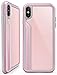 OCYCLONE iPhone Xs Max Case for Women Girls, [Tempered Glass] Cute Shockproof Defense Series With 10 feet Drop Tested, Anodized Aluminum and Polycarbonate Protective Phone Case for iPhone Xs Max, Pink