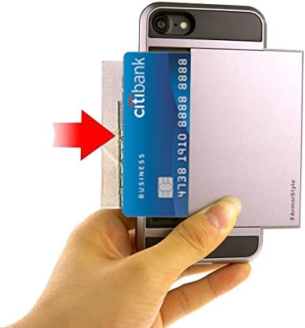NEW – BEST IPHONE 7 WALLET CASE | Thinnest 7 Case with Card Holder | 2 Cards/IDs or Cash | Rugged + Stylish | Pocket Friendly | Purchase Best iPhone 7 Wallet Case - ArmorStyle Slim Slide (Gunmetal)