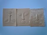 CHENGYIDA 3Pcs/Set 3D Silica Gel Permanent Makeup Lip Eyebrow Full Face Practice Fake Skin