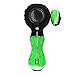 Unbreakable Honey Silicone Straw Pipe with Cleaner Cover and Decorative Bowl Interior (Black Green)