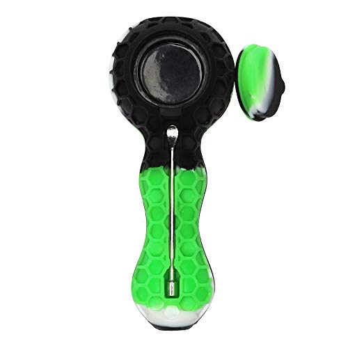 image for JCBABA Indestructible Honeycomb Silicone Straw with Cleaner Cover and 