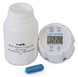 Pill Timer. Easy to Set. Automatically records LAST OPENED Day and Time indicator. Up to 24 Auto-Repeating Daily Alarms. Popular e-pill TimeCap fits on Pill Bottle (included). Proven in Clinical Study to Reduce Medication Non-Adherence. Great gift fo