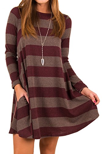 For g and pl women s loose multicolor striped long slee…