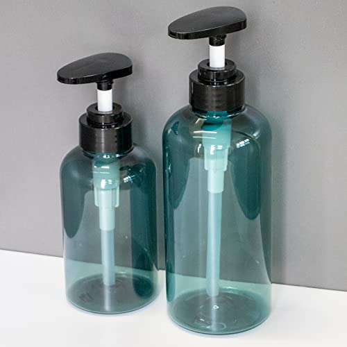 Shampoo and Conditioner Bottles Refillable, 4 Pack Kimqi 10oz/300ml Empty Shower Plastic Soap
