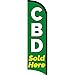Vista Flags CBD Sold Here Windless Feather Flag, Flag ONLY (11.5' Tall x 3' Wide)