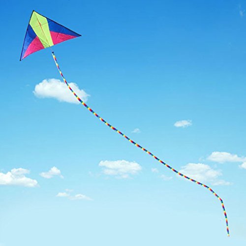 Jili Online 33ft Long Tube Kite Tail Kids Gift Kite Accessory Rainbow Nylon Kite Tail Stunt Kite Flying Smoothly Outdoor Toys