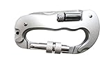 Outdoor Multi-Purpose Carabiner with Pocket Knife, Sliver