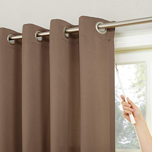 Sun Zero Easton ExtraWide Blackout Sliding Patio Door Curtain Panel