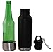 Ultimate Covert Bottle Cooler- Beer Bottle Protection and Cooler with Neoprene Cover (Black Powder-Coated Stainless Steel)