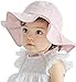 Sumolux Infants Baby Girls Sun Hat Floral Hollow Large Wide Brimmed Cotton Sun Protection Toddler Hat