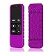Fintie Protective Case for Apple TV 4K/ HD Siri Remote (1st Gen) - Honey Comb Lightweight Anti Slip Shockproof Silicone Cover for Apple TV 4K 5th 4th Gen Siri Remote Controller, Purple